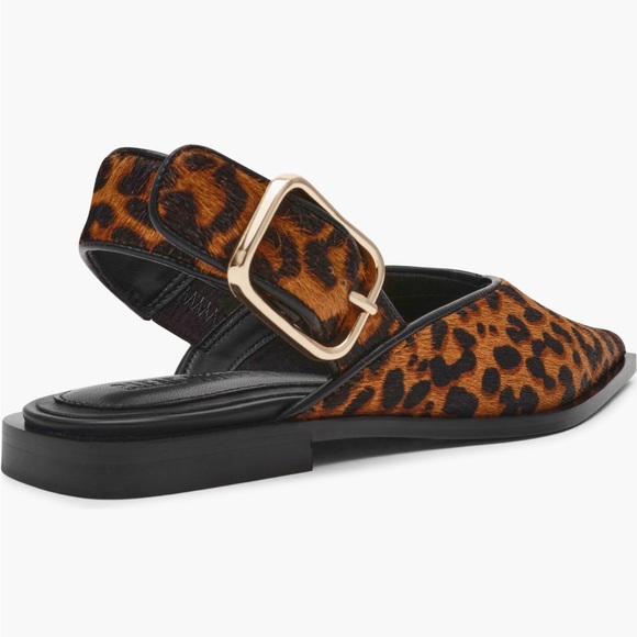 🐆Steve Madden Calf Hair Leopard Print Slingback Flats - Picture 2 of 9